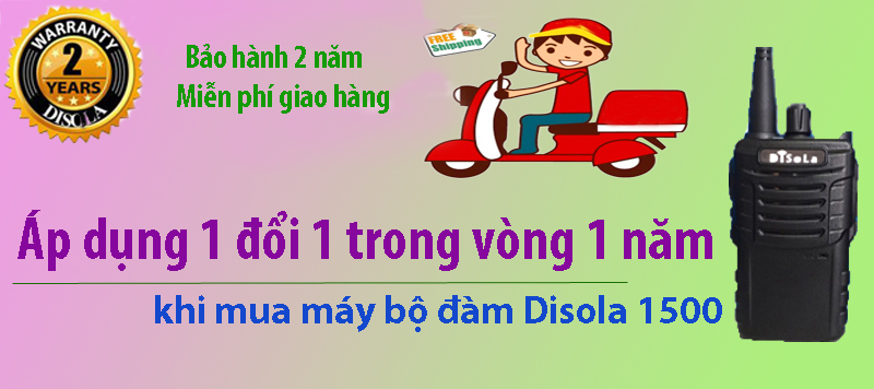 khuyến mãi khi mua máy bộ đàm disola ds 1500