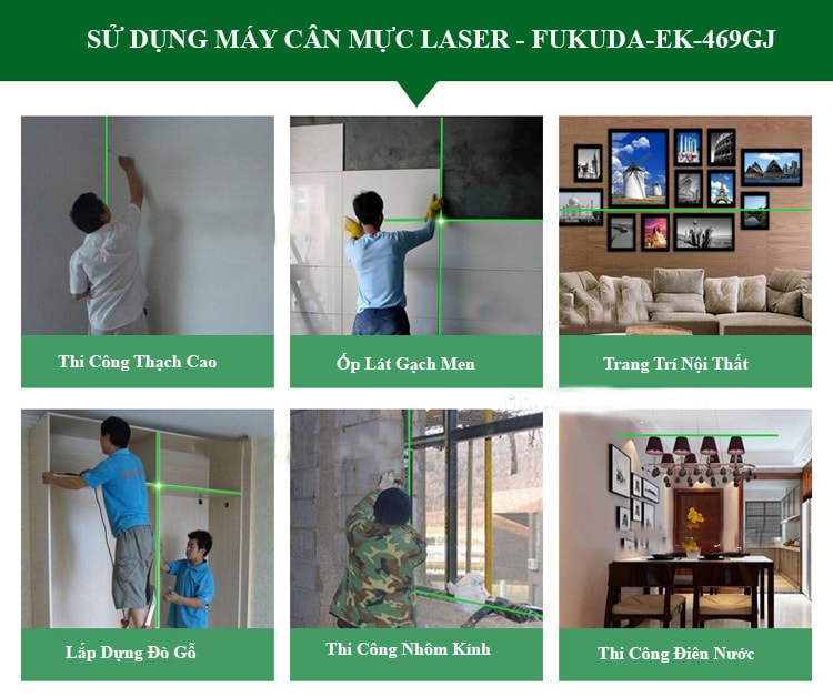 Máy Cân Mực Laser Fukuda Ek 469GX là thiết bị chuyên dụng sử dụng trong xây dưng