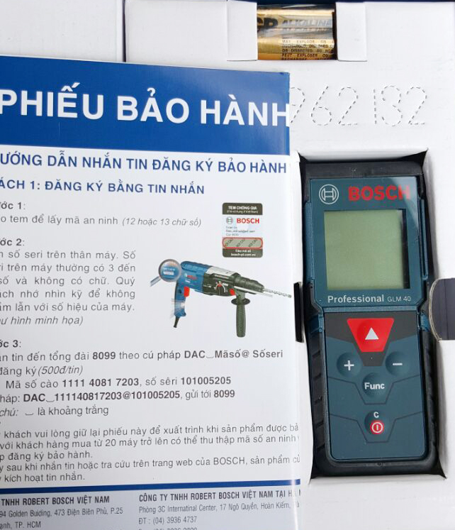 máy định tầm laser bosch glm 40