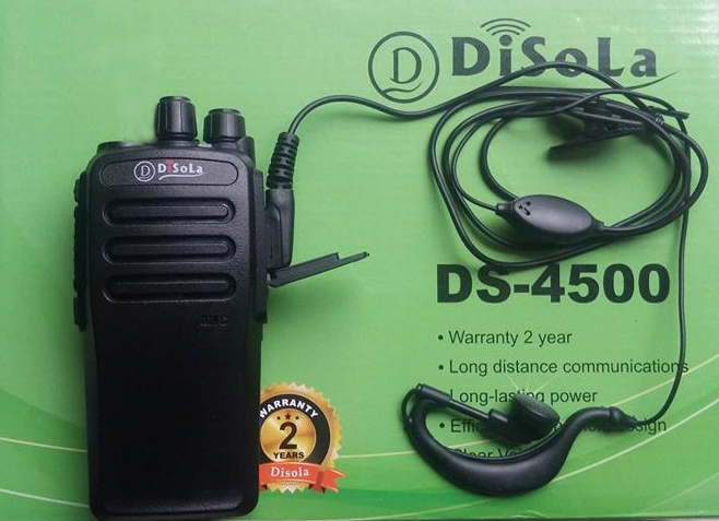 tai nghe thẳng loại 2 máy bộ đàm disola ds 4500