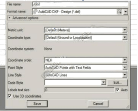 xuất dữ liệu ra file auto cad